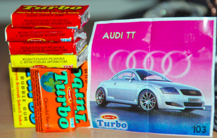 "Turbo" košļenes, kas īpaši patika puišiem