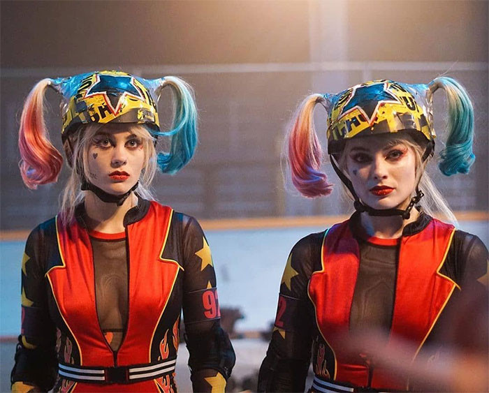 Margota Robija ar dubultnieci. Filma "Birds Of Prey".