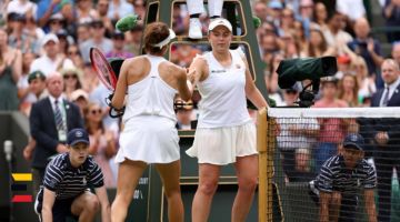 Latvietei Ostapenko cīņa Vimbldonas dubultspēļu ceturtdaļfinālā