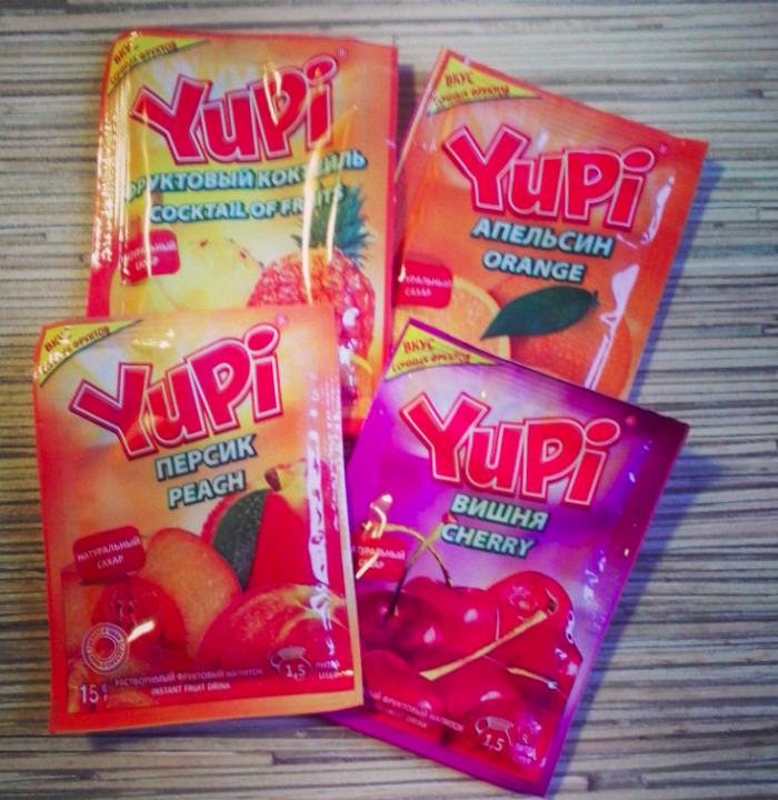 "Yupi" pulverītis sulu gatavošanai
